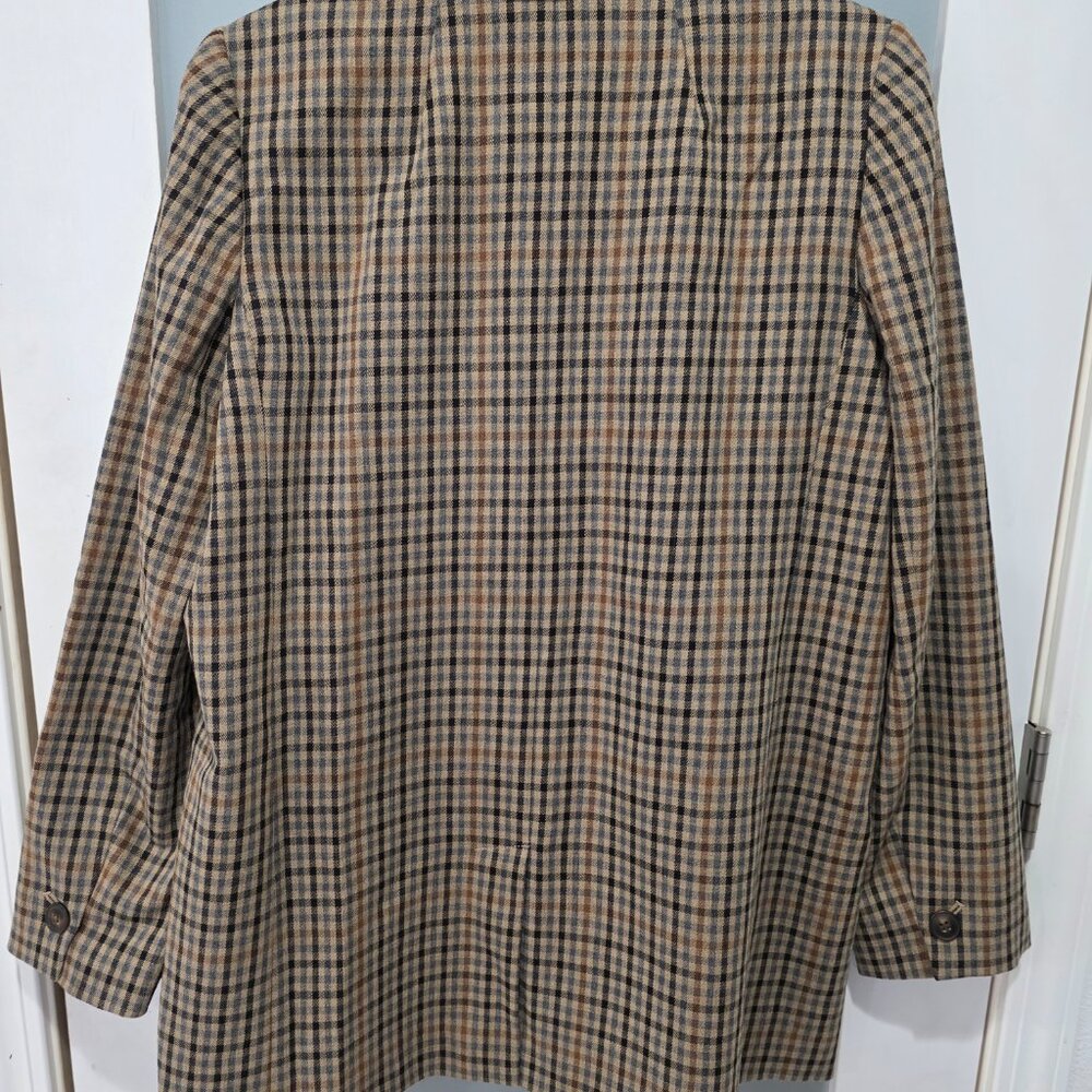 Madewell Brown Plaid Double-Breasted Blazer – Size M - Picture 9 of 9